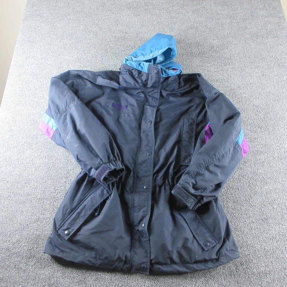 Columbia Jacket Womens M Blue‎ Hooded Insulated Ski Parka Long's Peak Outdoor